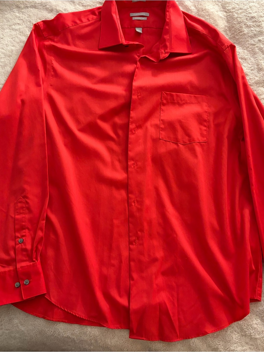Van Heusen Red Men's Long-Sleeve Dress Shirt